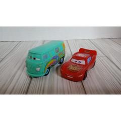 Disney Toys | Lot Of 2 Disney Cars Lightning Mcqueen And Filmore Plastic Models | Color: Red | Size: 1:55
