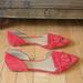 J. Crew Shoes | J.Crew D'orsay Suede Red Tassel Flats | Color: Red | Size: 8