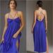 Anthropologie Dresses | Anthropologie Halter Side-Slit Maxi Dress Nwot In Blue Size Xs/S | Color: Blue | Size: Xs/S