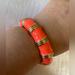 J. Crew Jewelry | J. Crew Orange Enamel Hinged Bracelet | Color: Orange | Size: Os