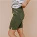 Free People Shorts | Free People We The Free Avery Green Raw Hem Mid Rise Denim Bermuda Shorts 24 | Color: Green | Size: 24