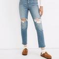 Madewell Jeans | Madewell The Petite Perfect Vintage Jean In Denman Wash | Color: Red/Tan | Size: 32p