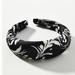 Anthropologie Accessories | Anthropologie 70’s Floral Puffy Headband | Color: Black/White | Size: Os