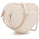 lola mae Heart Shape Satchel Crossbody Purse for women Zip Around Shoulder Bag, Beige-773, S