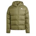 adidas Men's Essentials Midweight Hooded Down Jacket,Olive Strata