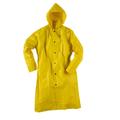 Neese 35AC Flame Resistant PVC/Nylon Universal 35 Rain Coat with Attached Hood, 48" Length, Extra Large, Yellow