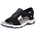 Sandale RIEKER Gr. 40, schwarz Damen Schuhe Sandalen Sommerschuh, Sandalette, in sportiver Optik