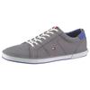 Sneaker TOMMY HILFIGER "H2285ARLOW 1D", Herren, Gr. 48, grau (grau, blau), Textil, sportlich, Schuhe, mit seitlichem Logoflag, Freizeitschuh, Halbschuh, Schnürschuh