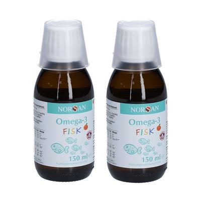 Norsan Omega-3 Fisk f.Kinder flüssig x2 2x150 ml Flüssigkeit