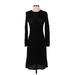 Gap Casual Dress High Neck Long sleeves: Black Print Dresses - Women's Size Small