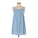 Sonoma Goods for Life Casual Dress - A-Line Sweetheart Sleeveless: Blue Print Dresses - New - Women's Size Small
