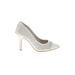 Christian Siriano for Payless Heels: Slip-on Stilleto Cocktail Party Ivory Solid Shoes - Women's Size 6 - Pointed Toe