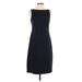 Theory Casual Dress - Sheath Crew Neck Sleeveless: Black Print Dresses - Women's Size 4