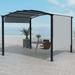 Outsunny 11' x 11' Outdoor Retractable Pergola Canopy, Arched Sun Shade Shelter, Metal Frame Patio Canopy for Backyard, Garden