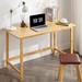 Bamboo Writing Desk, 47 Inch Home Office Desk, Modern Simple Computer Desk, Sturdy Work Desk Study Table