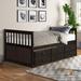 Twin Size Captain Bed Twin Sofa Bed Frame with Trundle & 3 Drawers