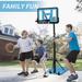 Use for Outdoor Height Adjustable Basketball Hoop, 44'' Backboard Portable Basketball Goal System with Stable Base and Wheels