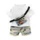 Ensemble de 2 pièces de vêtements d'été pour bébé garçon et fille t-shirt et short de sport pour