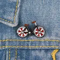 I Love My Bike – broche de vélo rouge rétro en émail broche en métal de dessin animé pour manteau