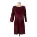 Tommy Hilfiger Casual Dress - Mini: Red Stripes Dresses - Women's Size Small