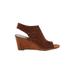 Style&Co Wedges: Brown Print Shoes - Women's Size 8 - Open Toe
