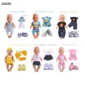 Doll Clothes 7 Styles 1 Set= Free 1 Suit +1 Prs Shoes For 18 Inch American Doll & 43 Cm Born Doll