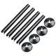 4 Set Pipes Radiator Pipe Covers Sleeve 15mm Collars Cut Fit Bathroom Chrome Black Plastic