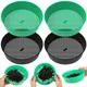 4 Pcs Soil Sifter Reusable Rock Sifter Pan Plastic Garden Mesh Sieve Round Mesh Sifting Pan Portable