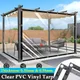 Thickness 0.35mm/0.55mm Outdoor Clear Vinyl Tarpaulin Patio Pergola Transparent Tarp Curtain Balcony