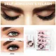 1 Pair Reusable Self-Adhesive False Eyelashes Natural Multiple Reversible Glue-free Self-adhesive