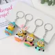 Despicable Me Minions Anime Figure Keychain Cartoon Model Car Keyring Backpack Pendant Ornaments