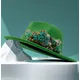 Embroidered Flower Wedding Fedora Hat for Women Wide Brim Jazz Cap Autumn Winter Church Bowler New