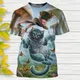 Disney Alice in Wonderland 3D Print T-shirt Anime Figure Cheshire Cat Graphic T Shirt Fashion
