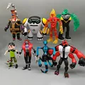 9 pz/set Ben 10 3-12 Ben Tennyson figura Ben Four Arms Grey Matter Heatblast Model Ornaments Anime