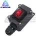 Waterproof Marine Rocker Switch 30A With LED Outdoor Junction Box Inline Power Cord Power Switch