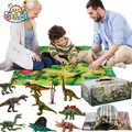 Dinosaur Toys 3D Educational Realistic Dinosaur playset Activity Play Mat to Create a Dino World