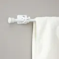 Curtain Hooks Hanging Clothes Towel Rack Wall Extendable Sticks Rod Telescopic Net Voile Tension