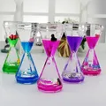 1pc Random Oil Drop Crystal Pendant Hourglass Colorful Liquid Floating Keychain Stress Relief Desk