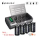 PALO 1.2V D size rechargeable battery 8000mAh type D LR20 R20 battery +LCD Intellgent 1.2V AA AAA C