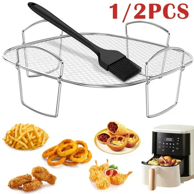 Multifunctional Roasting Rack 1/2 PCS Compatible Airfryer Dehydrator Steamer Roasting Cooking Tools for Air Fryer Accessories