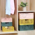 Foldable Storage Basket Wardrobe Organizer Box Kitchen Bathroom Accessories Gadgets For Clothes Toy