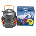 Camping Cookware Set Aluminum Nonstick Portable Outdoor Tableware Kettle Pot Cookset Cooking Pan