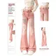 Women Pink Star Jeans Harajuku Y2k 90s Aesthetic High Waist Ripped Denim Trouser Korean Jean Pants