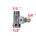 1/2" To 3/8" Lead Free RO Feed Water Adapter Tee Ball Valve Faucet Shut Off Ball Valve Fitting