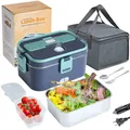 1.8 L 80W Electric Lunch Box Food Warmer Portable Food Heater for Car Or Home - Leak Proof Lunch