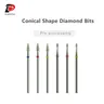 Conical Shape Diamond Bits Remove Callus Manicure Tool Accessory Nail Drill Bits