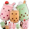 Boba Plushie Kawaii Room Decor Bubble Tea Plush Toy Stuffed Ice Cream Food Milk Tea Soft Hug Cushion