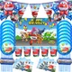 Super Wings Boy Birthday Party Decoration Disposable Plate Jett Aluminum Film Balloon Cartoon Jet