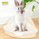 Rabbit Litter Pan Animal Potty Trainer Bunnies Corner Toilet Box for Ferret Hamster Dragon Cat