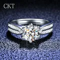 Original PT950 Platinum Ring Sparkling D Color 3 Carat Solitaire Moissanite Lab Diamond Rings